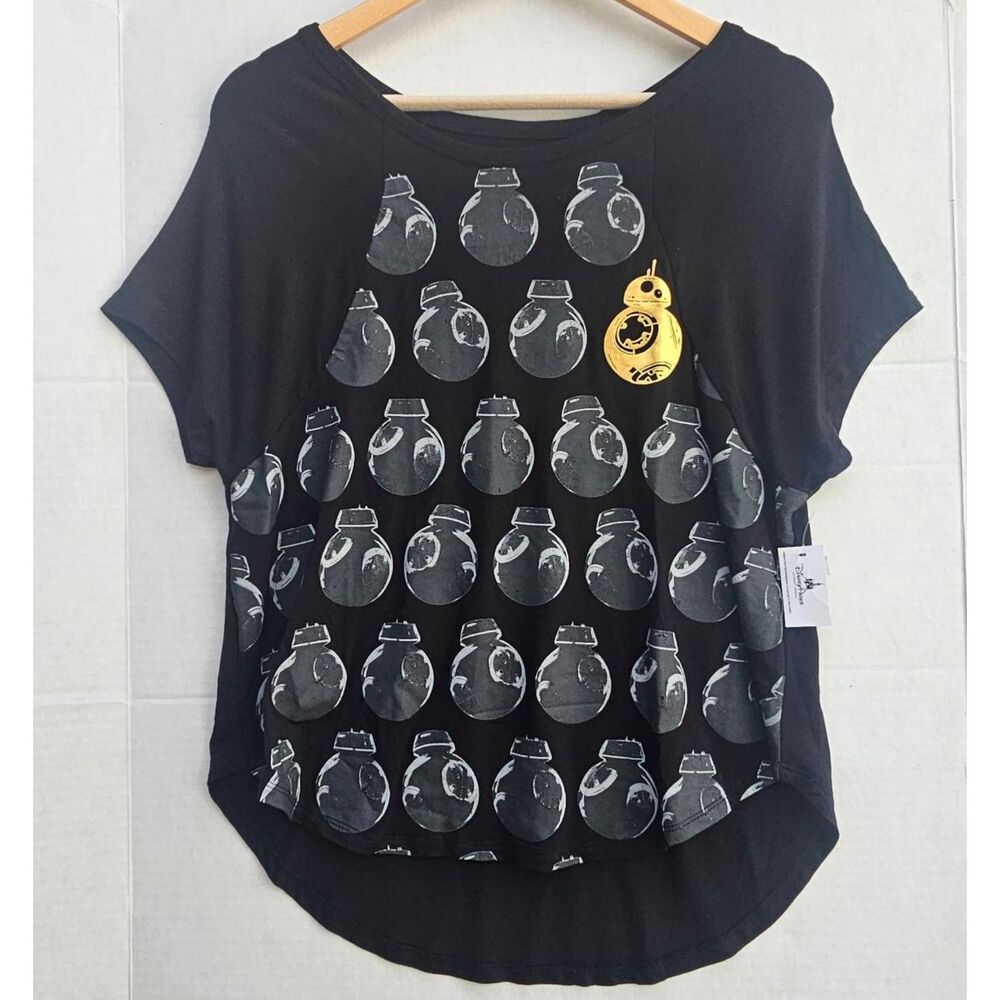 Star Wars Disney Parks Women’s XS BB-8 T-Shirt • Black Soft & Stretchy •‎ NWT